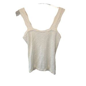 Gypsy & Jade Ivory Textured Knit Tank Top L/XL NEW Boho Beach Hippie Coastal
